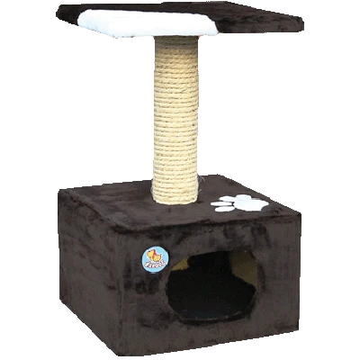 Дом для кошек, одн.мех, маленький с аппликацией Зооник(340х340х600)