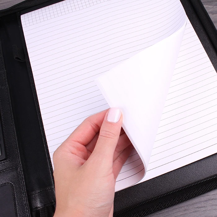 Папка бизнес-органайзер к/з 33х25см +калькулятор+блок А4, рыжего цвета