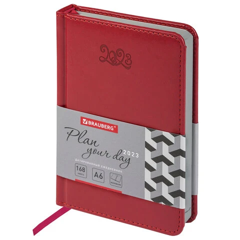 Ежедневник датированный 2023 МАЛЫЙ ФОРМАТ 100х150 мм А6, BRAUBERG