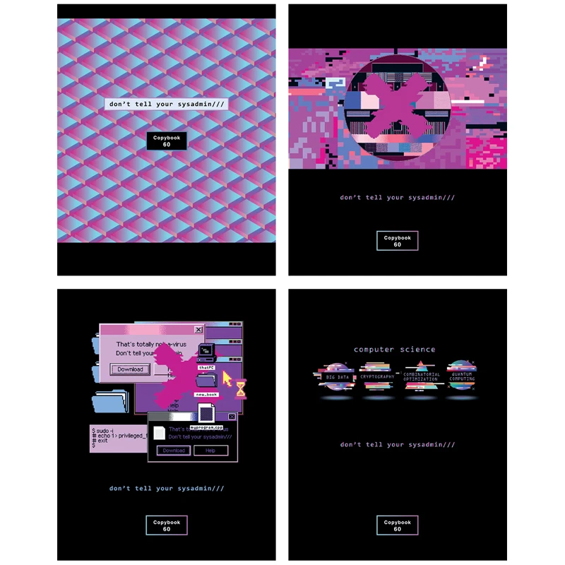 Тетрадь 60л., А5, клетка BG "Why sysadmin?"