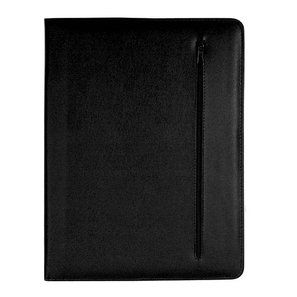 Папка А4 МЕНЕДЖЕР кож/зам черный с карманом  №141