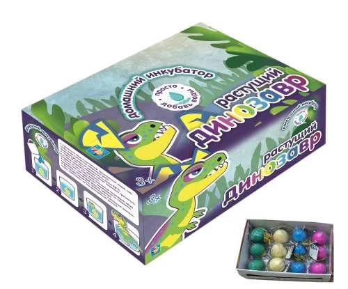 1toy домашний инкубатор, яйцо с раст. динозавром, 6см, 12 шт/дбокс. Т12070