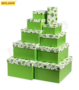 Набор прямоугольных коробок 10 в 1 "Джунгли" (30,5 х 20 х 13 - 12 х