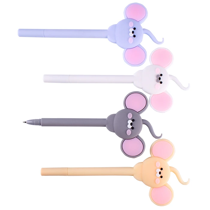 Ручка шариковая синяя "Мышка" ассорти