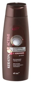 ВИТЭКС KERATIN ACTIVE Шампунь-восстановление с кератином для волос 400мл/18шт,