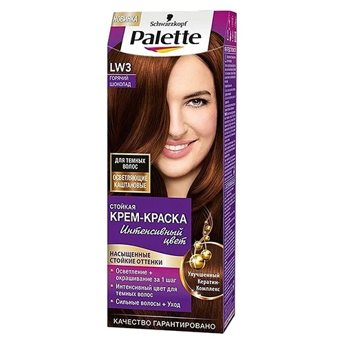 Краска для волос Palette Горячий шоколад, интенсивный цвет, оттенок LW3, 1 шт