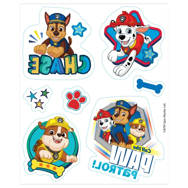 Наклейки - татуировки "Щенячий патруль" 10x16,2 см, 2 листа, дизайн