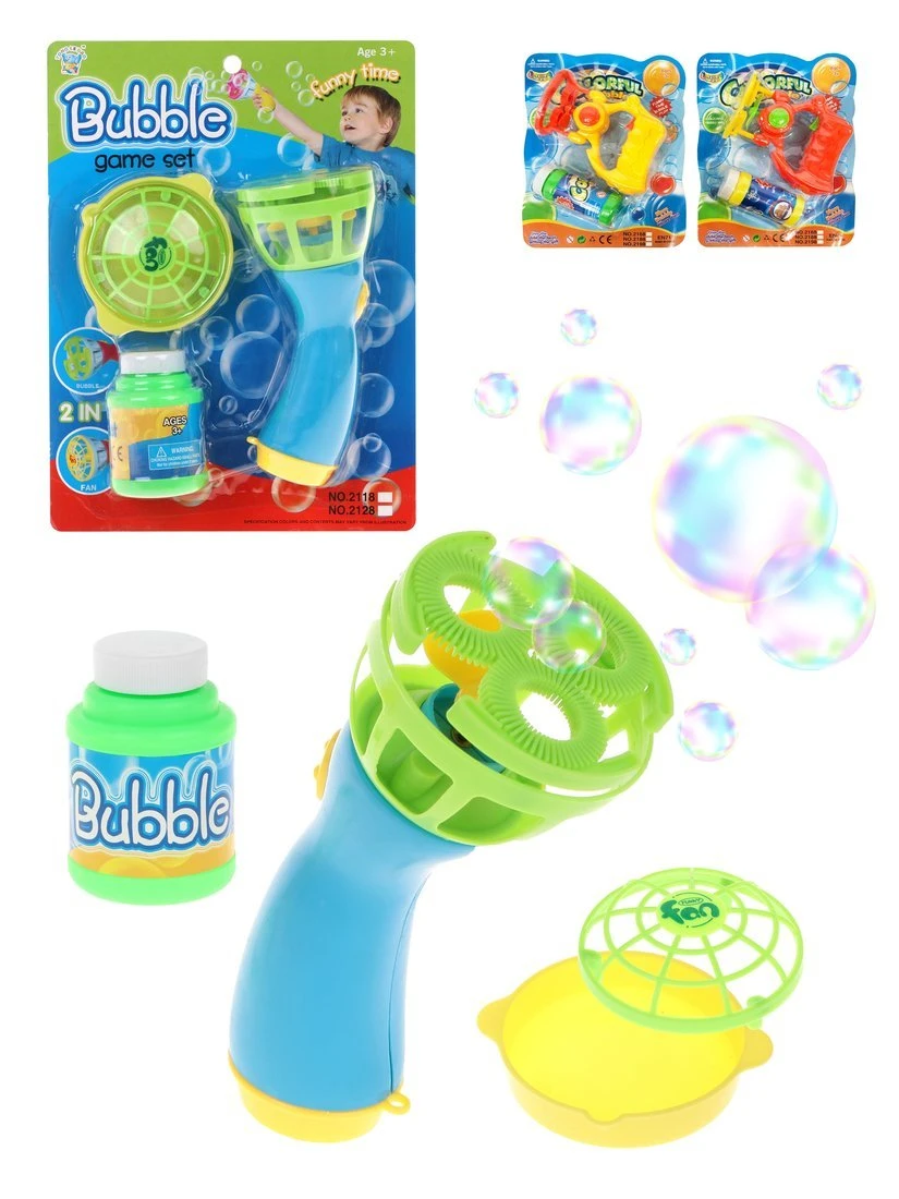 Мыльные пузыри Бластер на бат. 14х12 см., 60 мл., в ассортименте