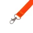 Лента для бейджа ширина-20 мм, длина-90 см с металлическим карабином, оранжевая