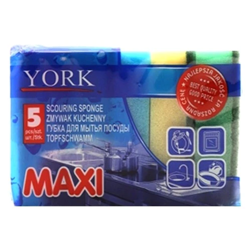 Губка для посуды York  MAXI , 5 шт