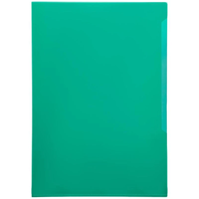 Папка-уголок Durable, А4+, 180мкм, прозрачная зеленая