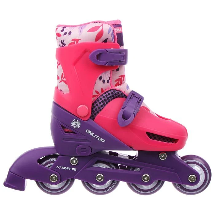 Роликовые коньки раздвижные, размер 30-33, колеса PVC 64 мм, пластиковая рама