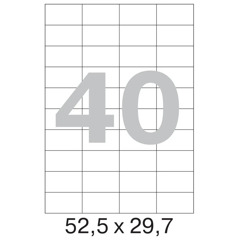Этикетки самоклеящиеся Office Label 52,5х29,7 мм / 40 шт. на листе А4 (100л