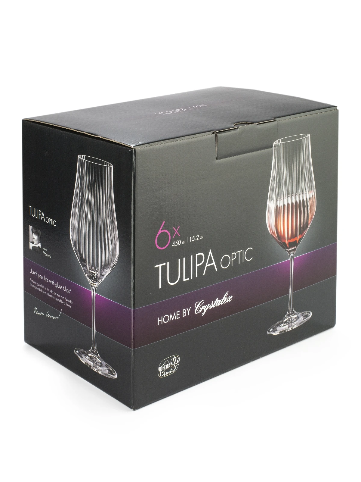 Набор бокалов для вина TULIPA OPTIC 6 штук, 450мл