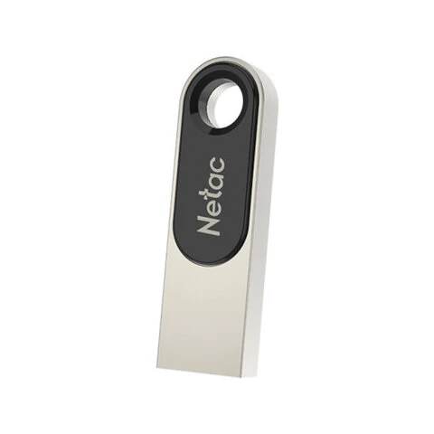 Флеш-диск 64 GB NETAC U278, USB 2.0, металлический корпус, серебристый/черный,