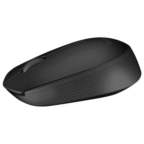 Мышь беспроводная LOGITECH B170, 2 кнопки + 1 колесо-кнопка, оптическая, черная,