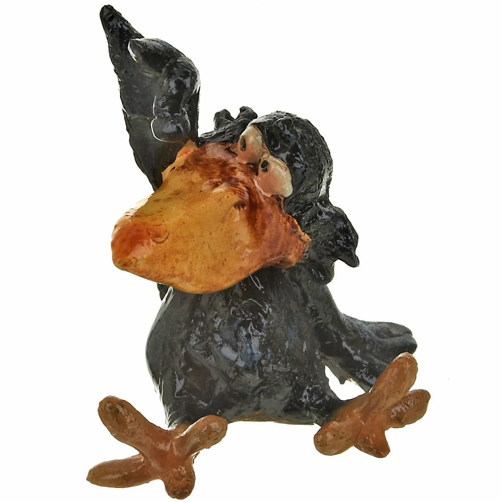 Фигурка декоративная "Ворон Карл" 5,5*5,5*6,5см. (полистоун) (белая