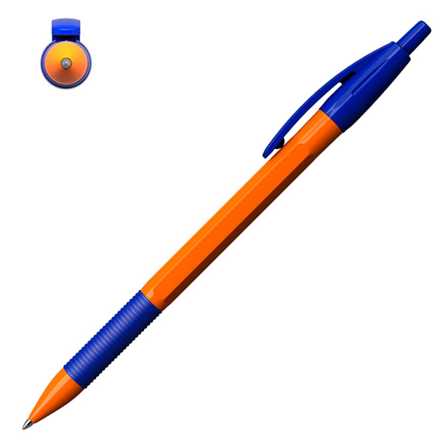 Ручка шариковая автоматическая с грипом ERICH KRAUSE "R-301 Orange",