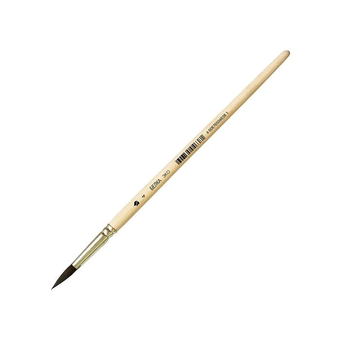 Кисть синтетика круг. № 4 БЕЛКА ЭКО имитация белки Кисть синтетика круг. № 4 БЕЛКА ЭКО имитация белки