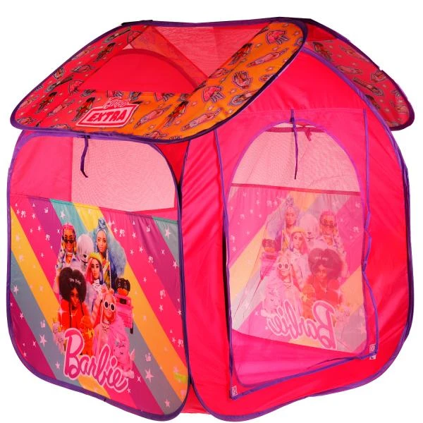 Палатка детская игровая БАРБИ 83х80х105см, в сумке Играем вместе