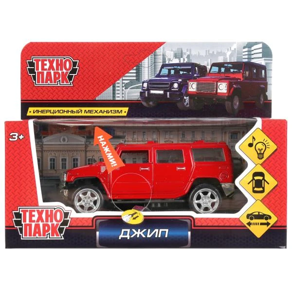 Машина металл свет-звук ВНЕДОРОЖНИК длина 12 см, двери, инерц, ассорт, Технопарк