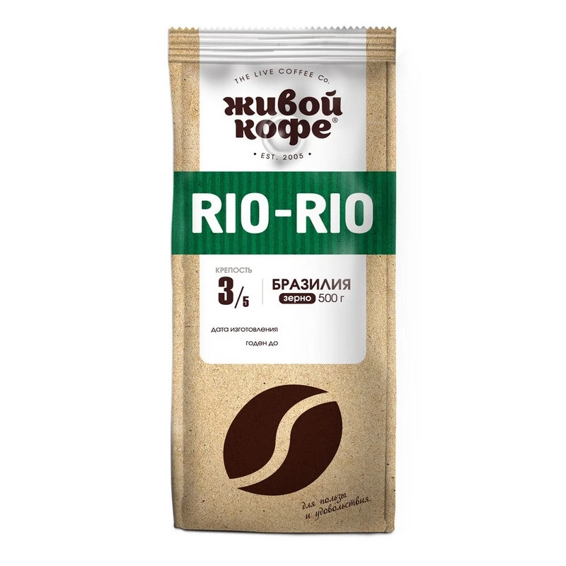 Кофе Живой кофе рио-рио в зернах, 500г
