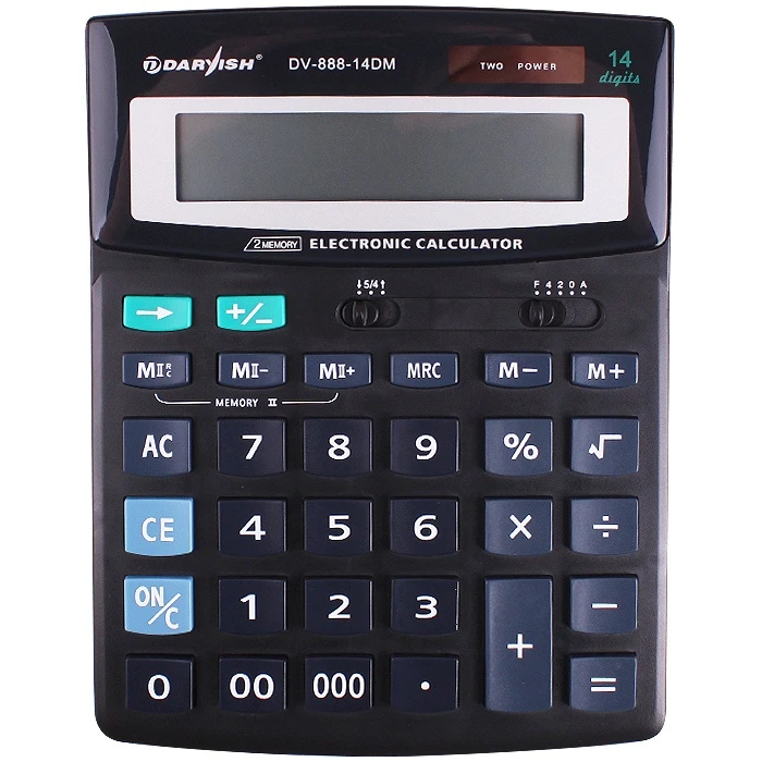 Калькулятор настольный 14 pазр. "Darvish" двойное питание 200*150*33мм