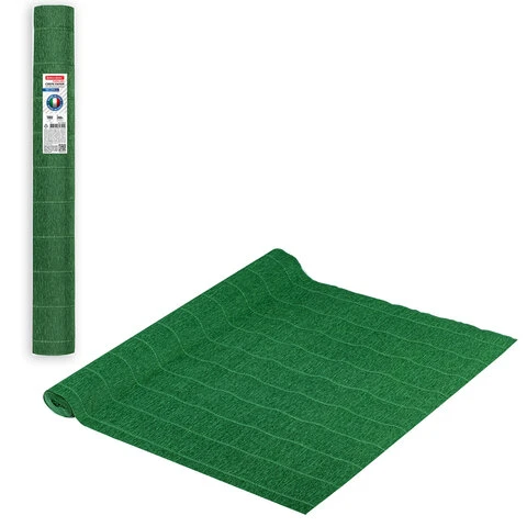 Бумага гофрированная (ИТАЛИЯ) 180 г/м2, темно-зеленая (561), 50х250 см, BRAUBERG
