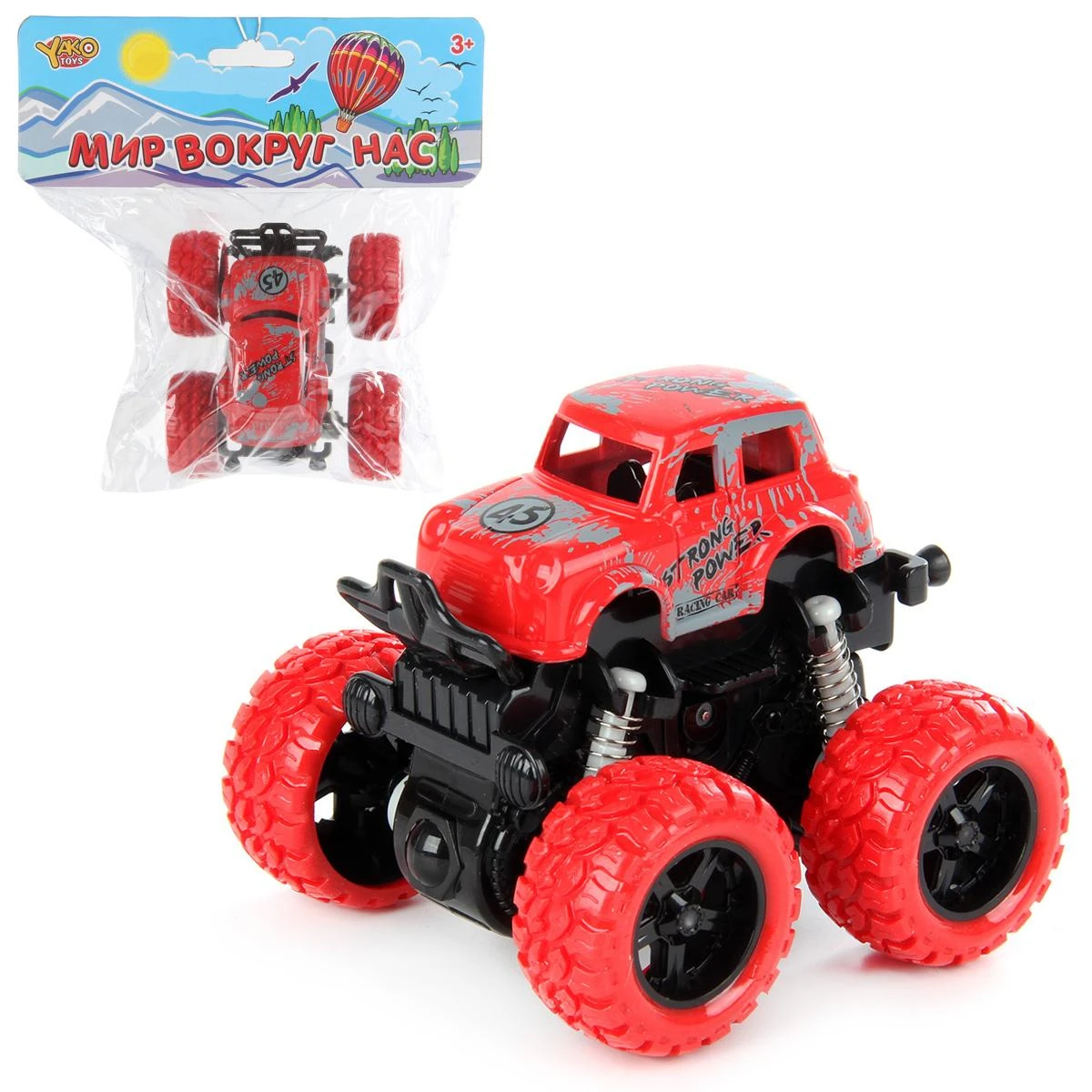 Машинка полноприводная инерционная зеленая. 84327 Машинка полноприводная инерционная зеленая. 84327