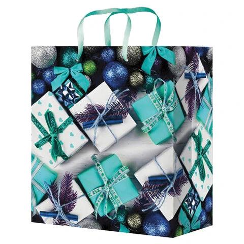 Пакет подарочный 18x23x8 см, "Подарки", ламинированный, ПКП-8866