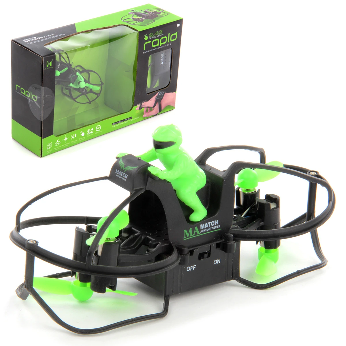 Мотоцикл летающий на радиоуправлении, с пультом-браслетом, 25х7х14,5, коробка Мотоцикл летающий на радиоуправлении, с пультом-браслетом, 25х7х14,5, коробка