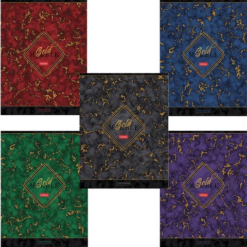 Тетрадь А5, 96 л., HATBER, скоба, клетка, блестки, "Мраморная Тетрадь А5, 96 л., HATBER, скоба, клетка, блестки, "Мраморная