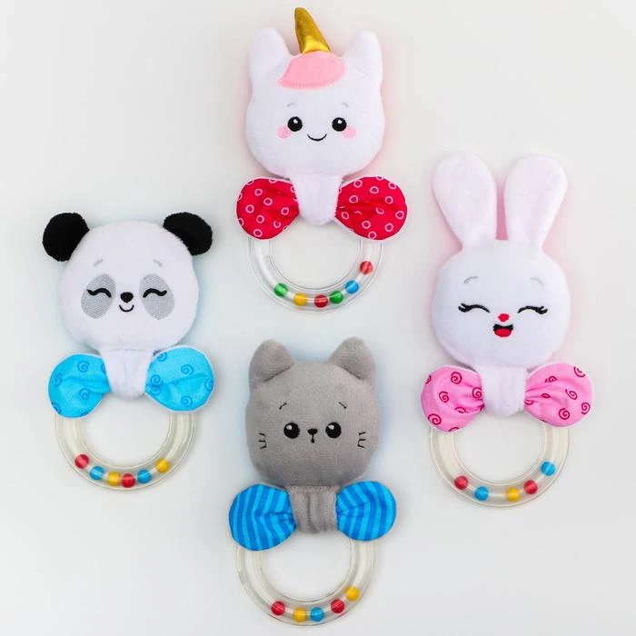Погремушка колечко «Единорог, Зайка, Котенок, Панда», виды МИКС 5114963