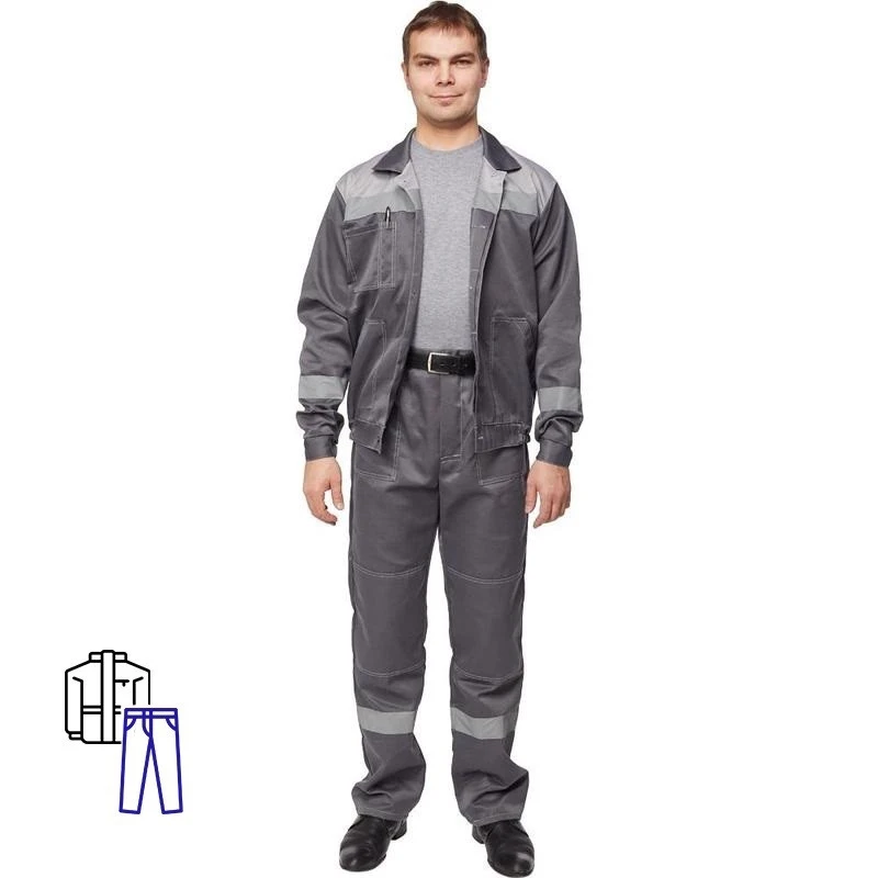Спец.одежда летняя Костюм муж. л22-КБР т.сер./св.сер (р.52-54) 170-176