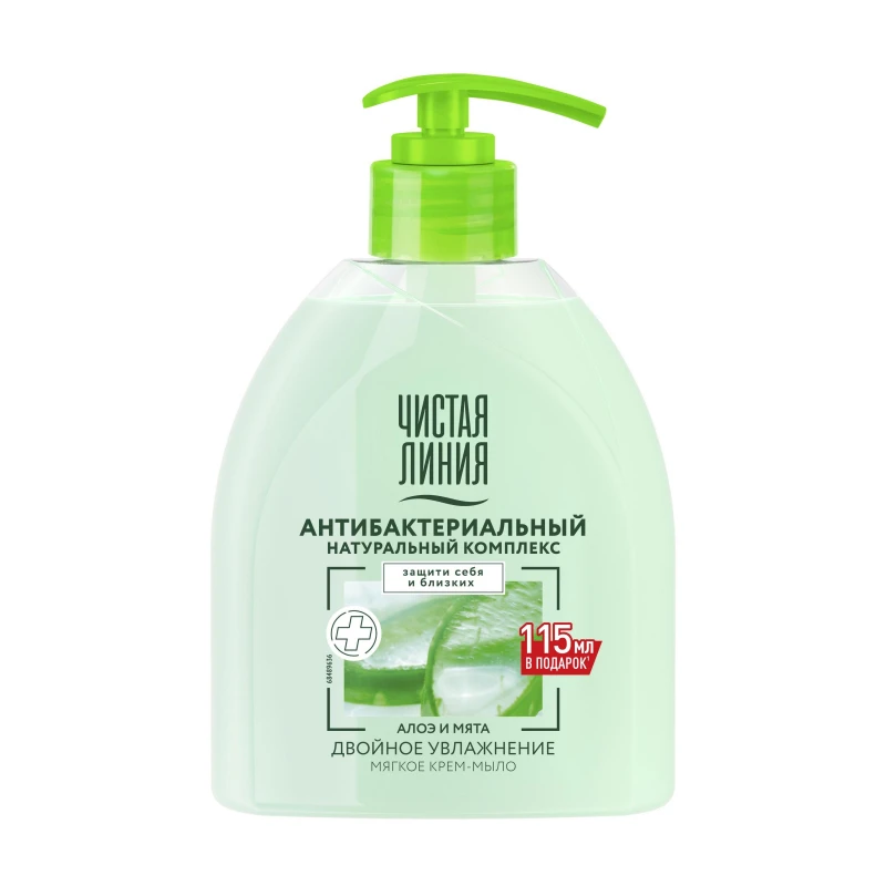 Крем-мыло жидкое ЧИСТАЯ ЛИНИЯ Двойное увлажнение 500мл