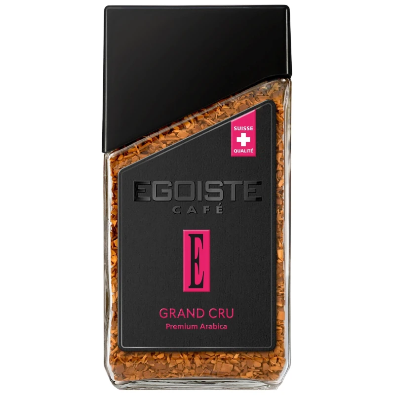 Кофе растворимый EGOISTE с молотым Grand Cru, 95гр ст/б