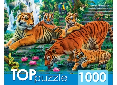 TOPpuzzle. ПАЗЛЫ 1000 элементов. ХТП1000-2160 Семейство тигров