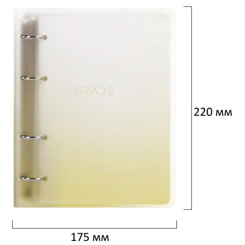 Тетрадь на кольцах А5 175х220мм, 120л, пластик, с разделителями, BRAUBERG,