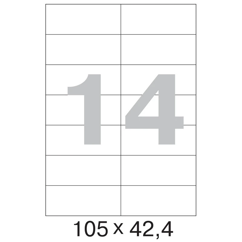 Этикетки самоклеящиеся Office Label 105x42.4 мм, 14   шт. на лист.А4 100 л
