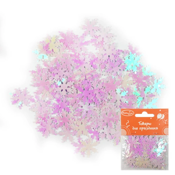 Конфетти перламутровое Снежинки 14 гр