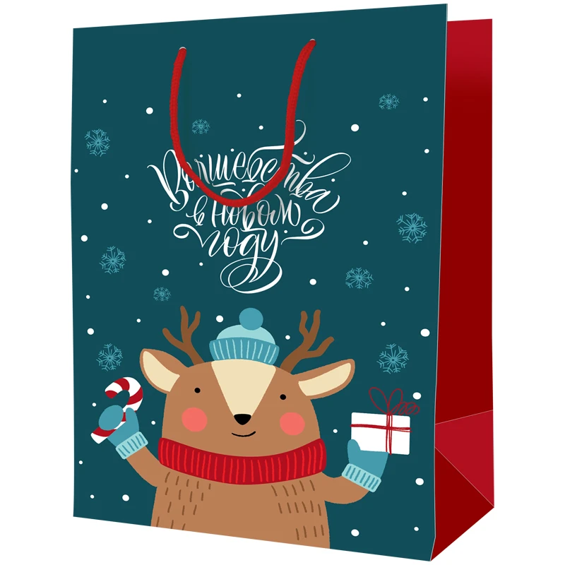 Пакет подарочный 18*23*10см ArtSpace "Happy deer", ламинированный Пакет подарочный 18*23*10см ArtSpace "Happy deer", ламинированный