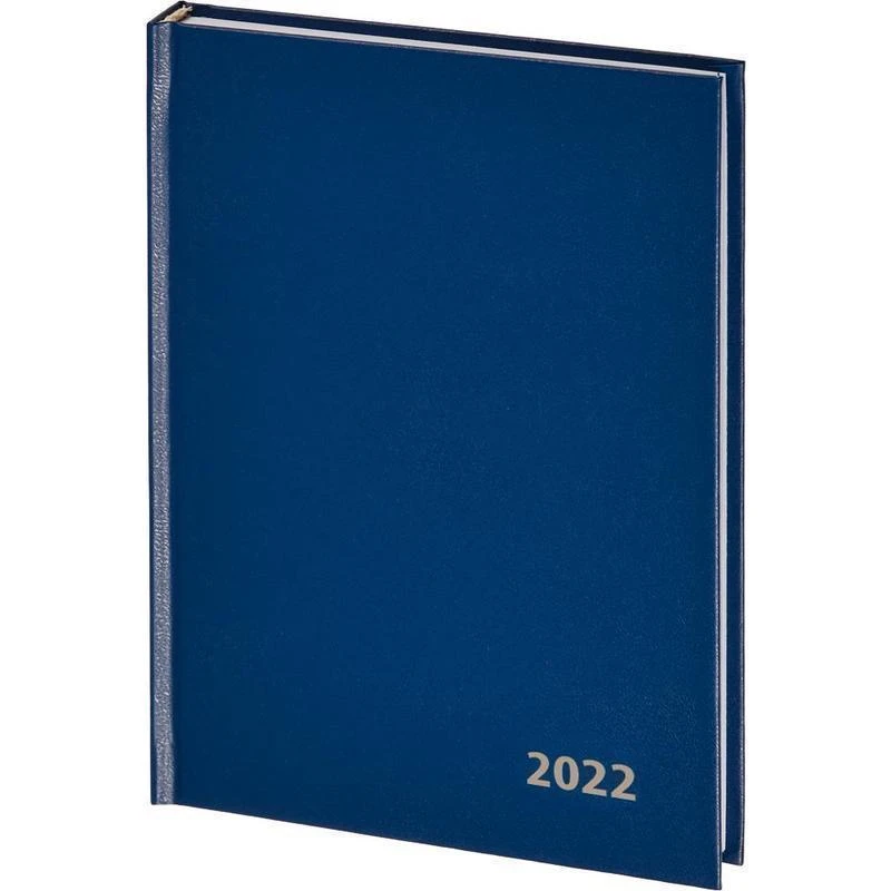 Ежедневник датированный 2022, синий бумвинил, А5, 160л, Attache Economy