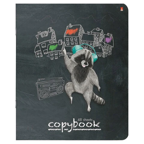 Тетрадь А5 48 л. АЛЬТ скоба, клетка, Soft Touch, "КАНИКУЛЫ ЕНОТА" (5