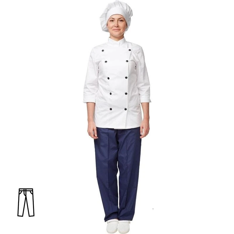 Спец.халат Брюки Повара универс. у14-БР синие (р.48-50) р.182-188 972033