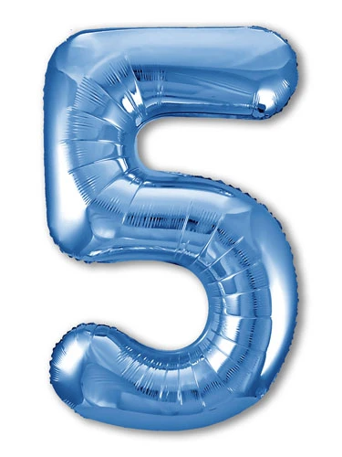 Шар Agura Slim Синий цифра 5 (40'-102см) 756423