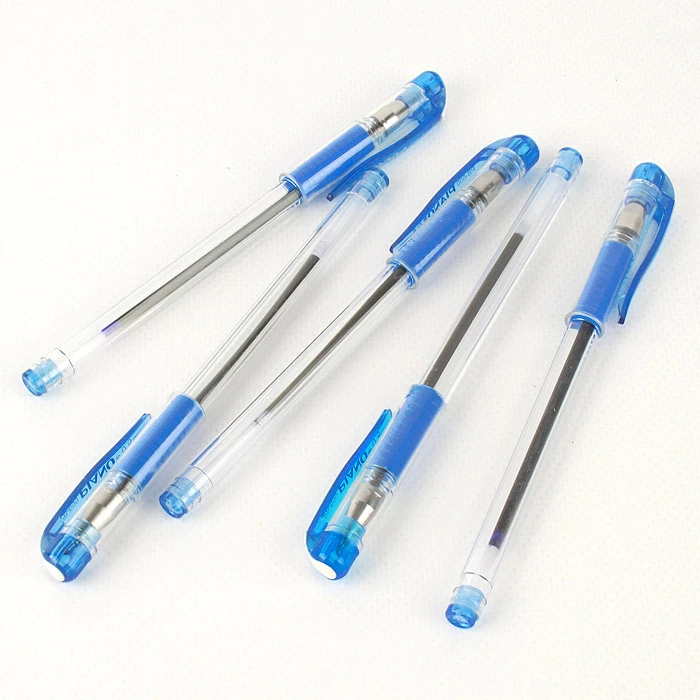 Ручка шариковая синяя на масляной основе "Piano" корпус прозрачный с