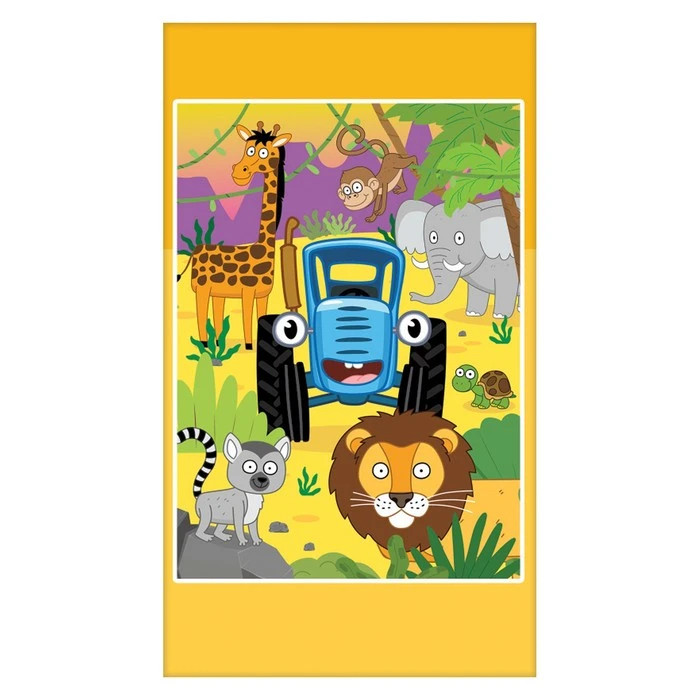 Пазл "В джунглях", Синий трактор, 35 элементов. 7673633