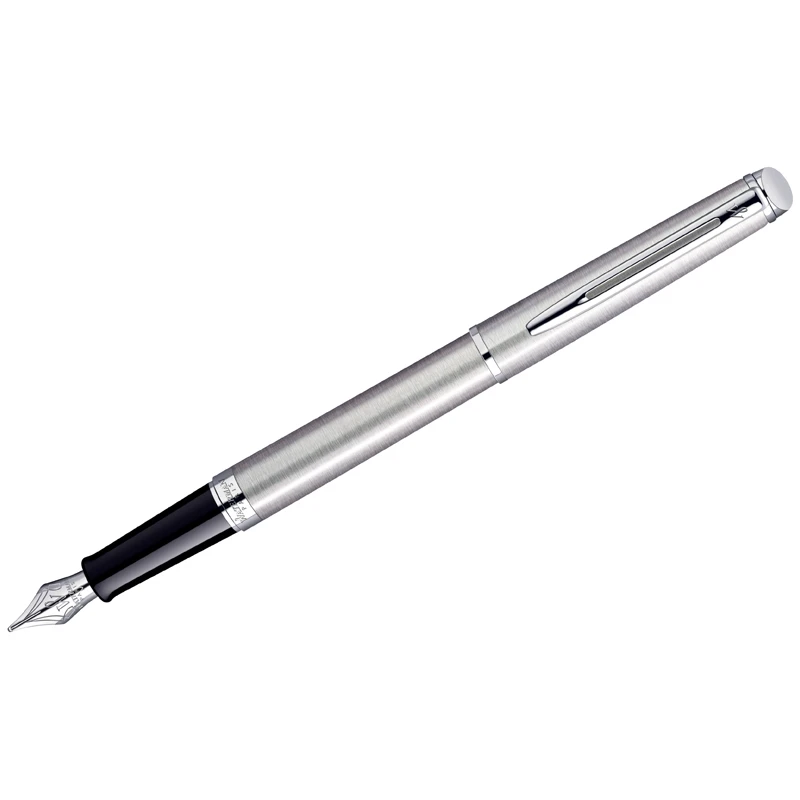 Ручка перьевая Waterman "Hemisphere Stainless Steel PT" синяя, 0,8мм,