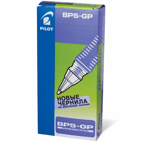 Ручка шариковая масляная с грипом PILOT "BPS-GP", ЧЕРНАЯ, корпус