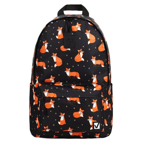 Рюкзак BRAUBERG POSITIVE универсальный, потайной карман, "Sly foxes",